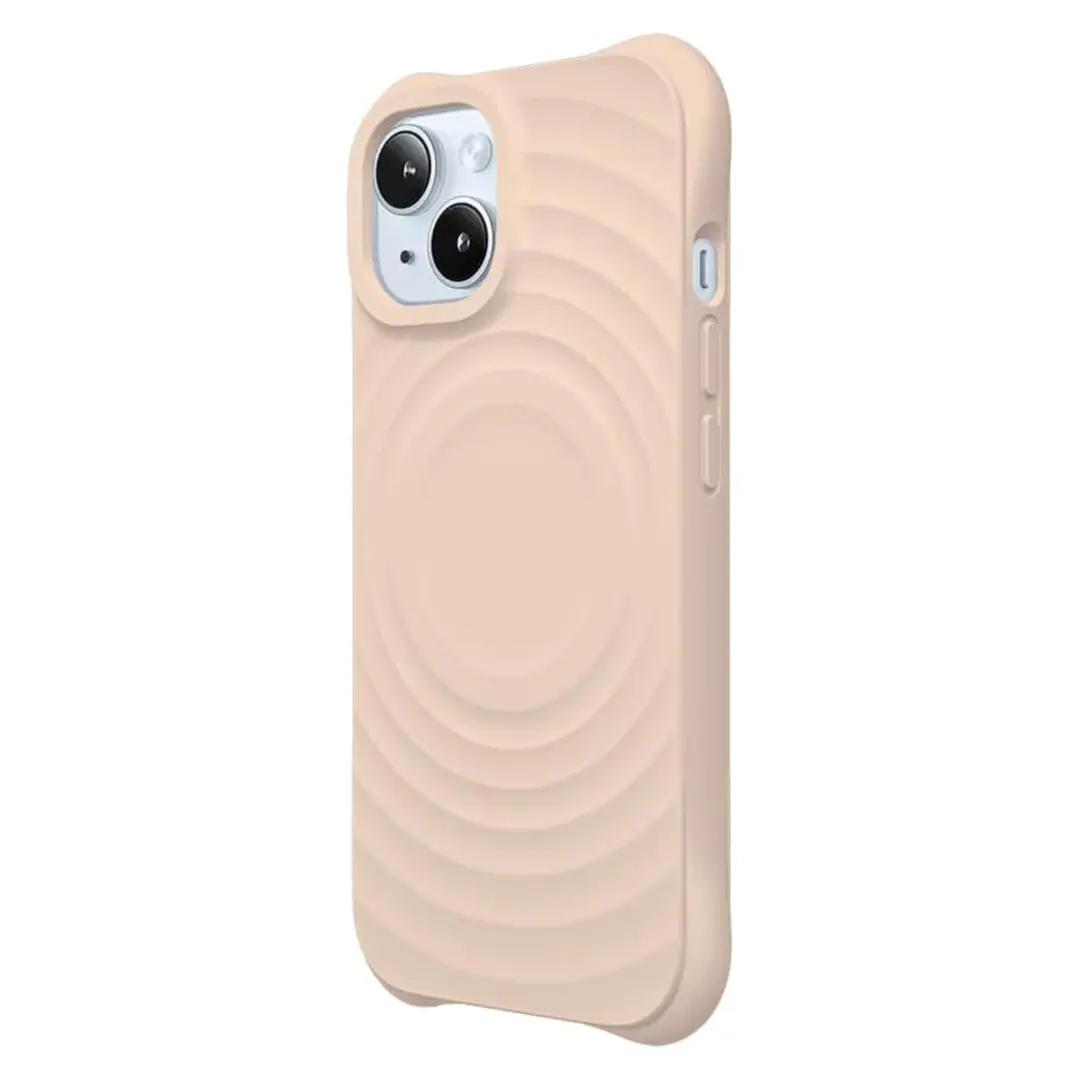 iPhone 15 Plus/iPhone 14 Plus Magsafe Water Ripple Tpu Case Pink